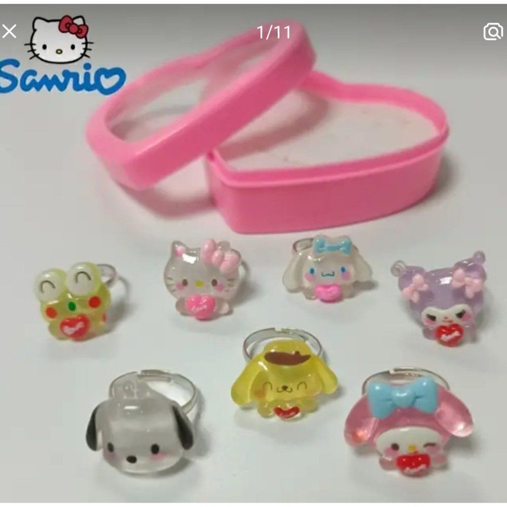 New  Hello Kitty and Friend Adjustable Rings....your choice! - Picture 2 of 2